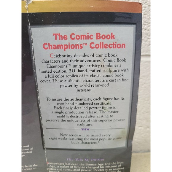 1997 Comic Book Champions Fine Pewter Golden Age 1939 Superman Figure - Picture 9 of 9